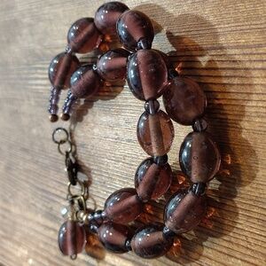 Elegant Purple Beaded Bracelet,  Handmade Ladies Beaded Bracelet,  Purple